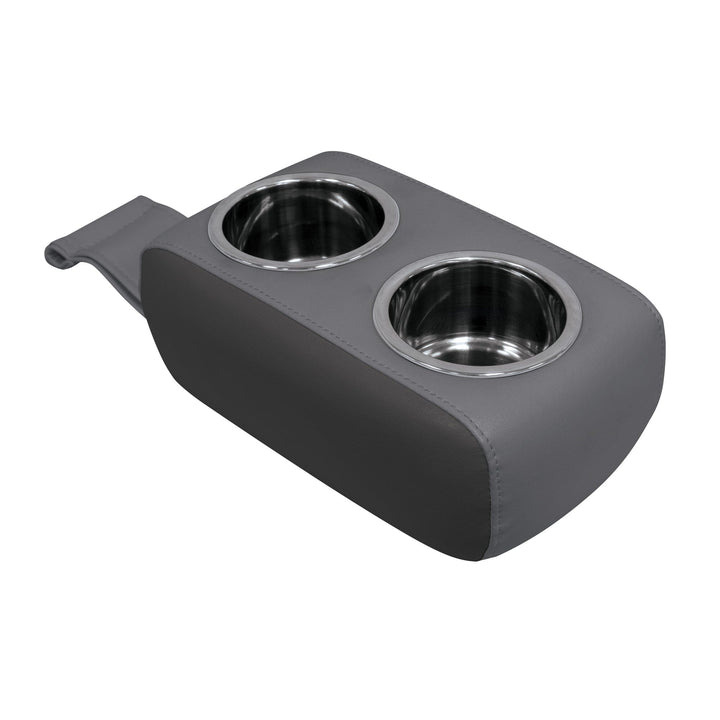 Wise 3059 Portable Stainless Double Drink Holder | Dark Mode Premier Pontoon Boatseats Slate • Dark Neutral