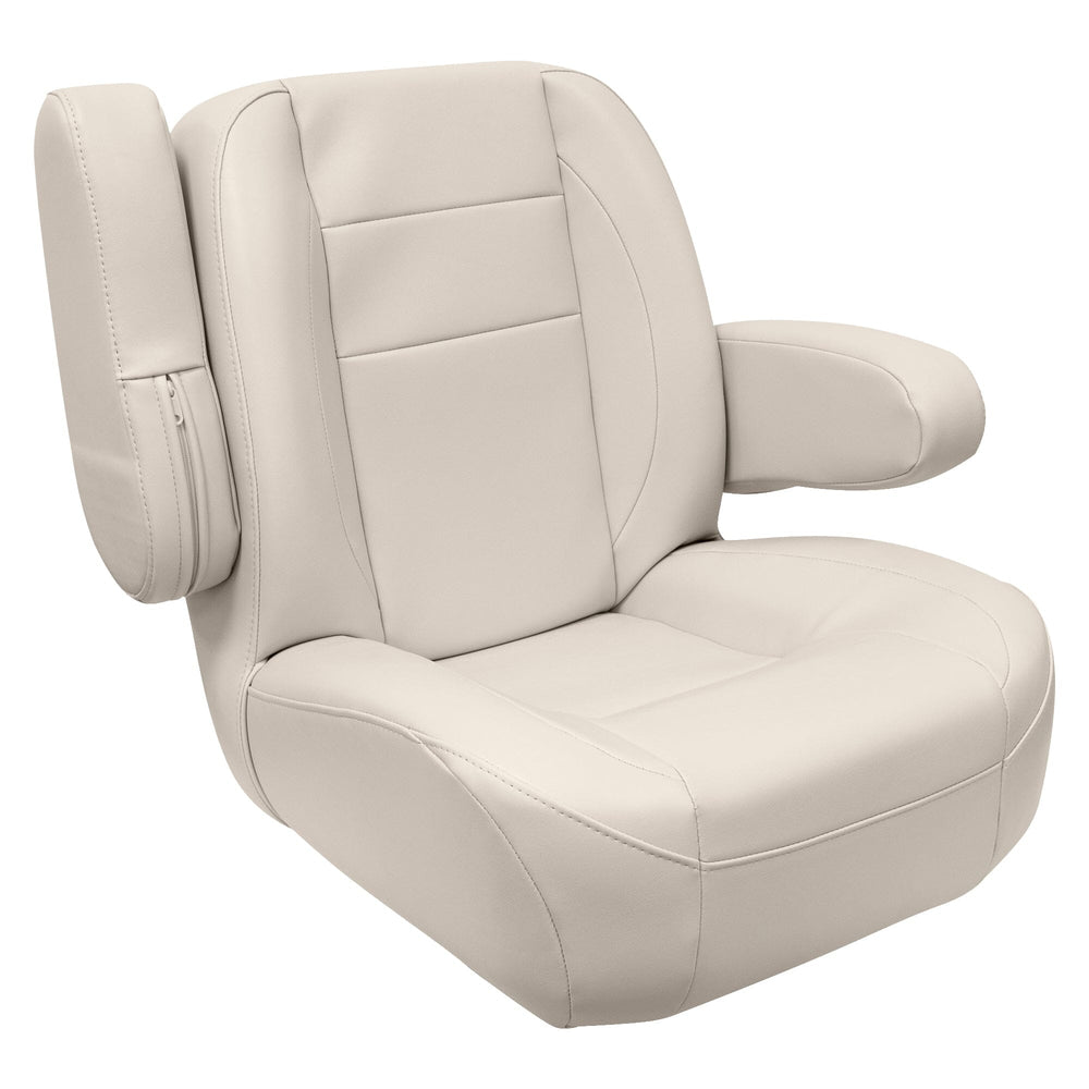 Wise 3127 Mid Back Pontoon Helm w/ Flip Up Arm Rests Bucket Seats WiseMarine