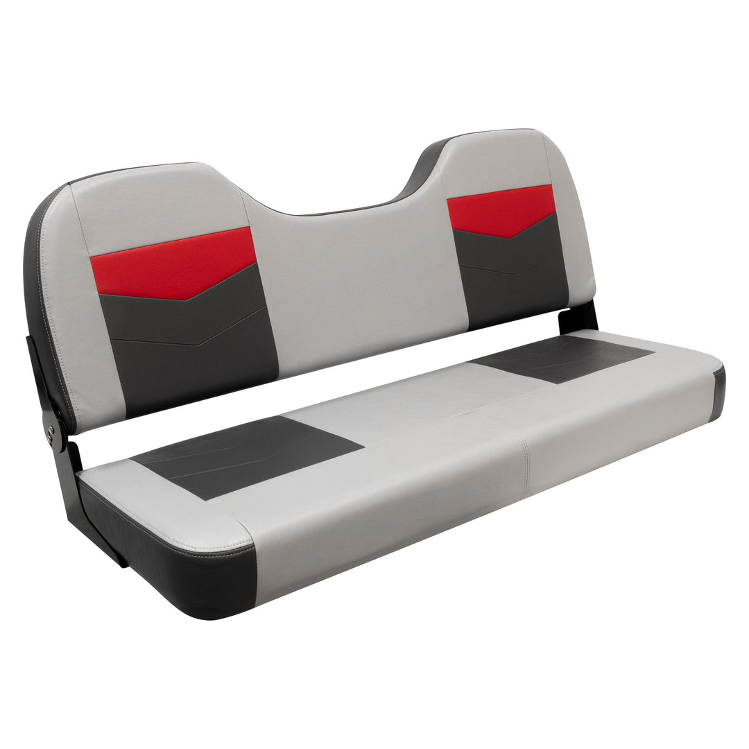 Wise 3348 Pro Angler Series Bass Boat 48" Folding Bench Seat Bench Seating Wise Marine Marble • Regal Red • Charcoal