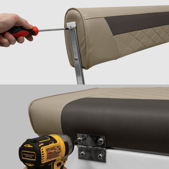 Wise 8WD156-BS 70 Qt / 62 Qt Swingback Cooler Back Rest & Seat Cushion Set Offshore Seating Boatseats