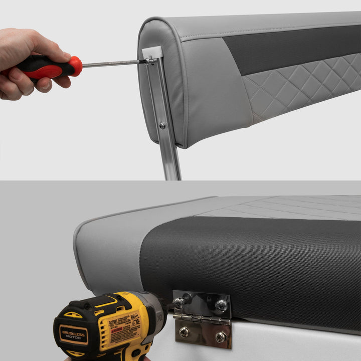 Wise 8WD156-BS 70 Qt / 62 Qt Swingback Cooler Back Rest & Seat Cushion Set Offshore Seating Boatseats