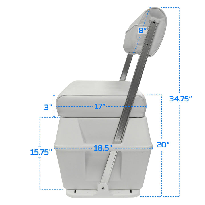 Wise 8WD159 Offshore 50 Qt Swingback Cooler Seat Offshore Seating Boatseats