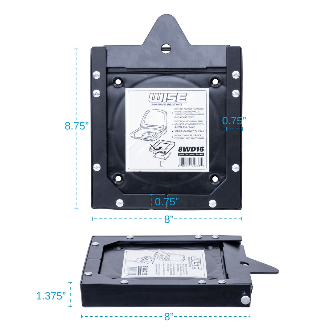 Wise 8WD16 Quick Disconnect Bracket for 7" Boat Seat Swivel Hardware Boatseats