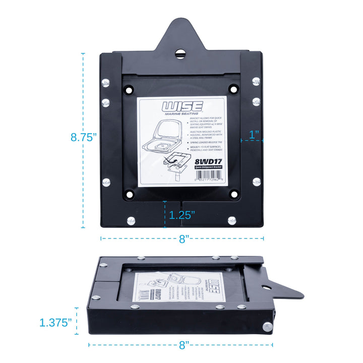Wise 8WD17 Quick Disconnect Bracket for 6" Boat Seat Swivel Hardware Boatseats