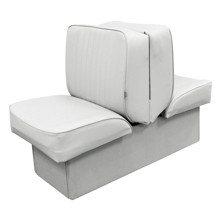 Wise 8WD707P-1 Deluxe Series Back to Back Lounge Seat | Solid Colors Jump / Lounge Boatseats White