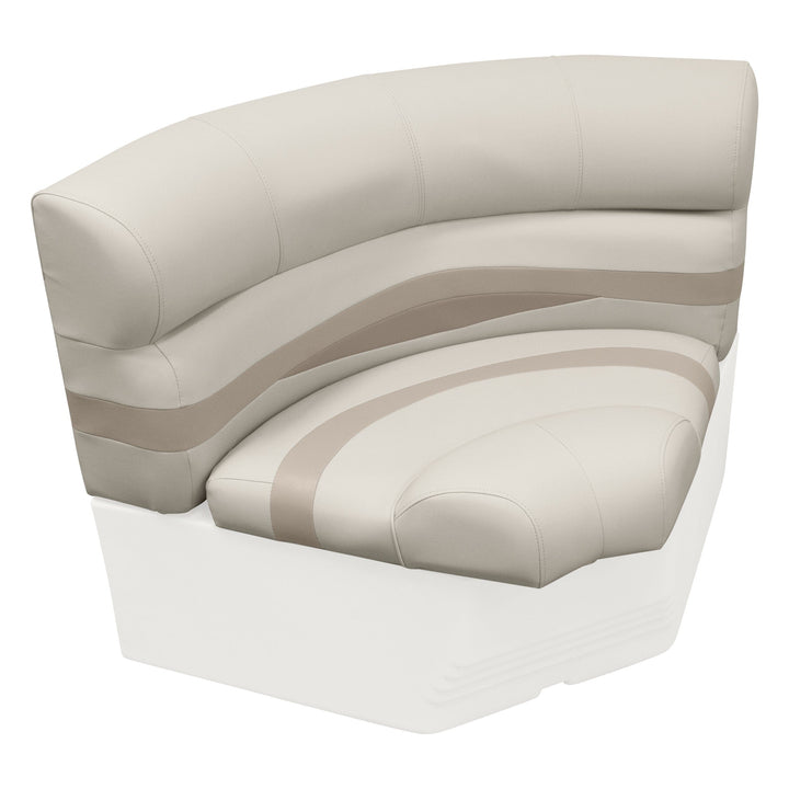 Wise BM11002-2 Premier Pontoon 32" Bow Radius Corner Cushion Set Premier Cushion Sets Wise Pontoon Stone • Mocha Java • Khaki