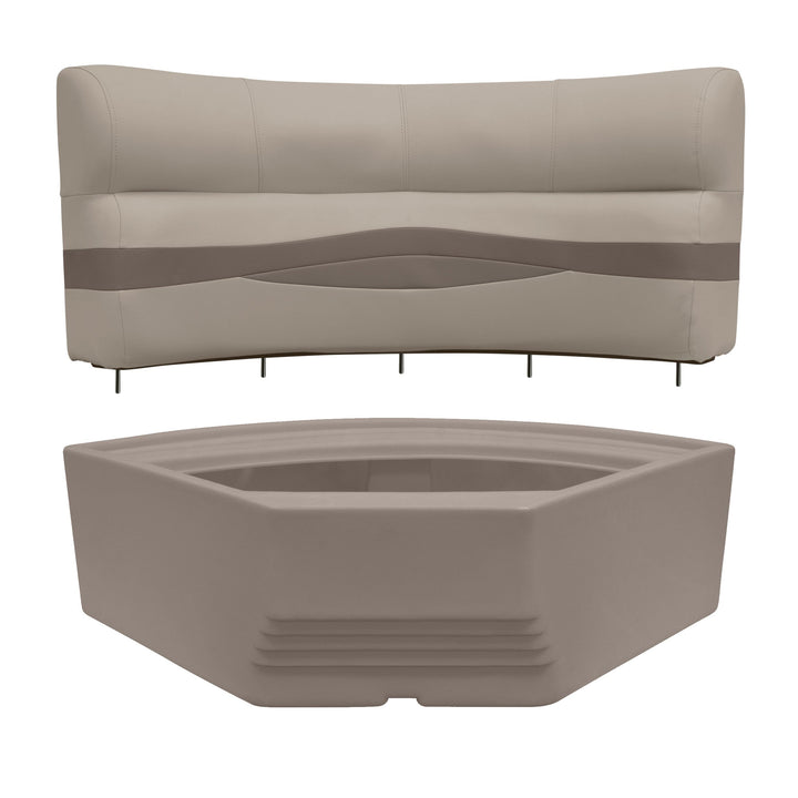 Wise BM11002-2 Premier Pontoon 32" Bow Radius Corner Cushion Set Premier Cushion Sets Wise Pontoon