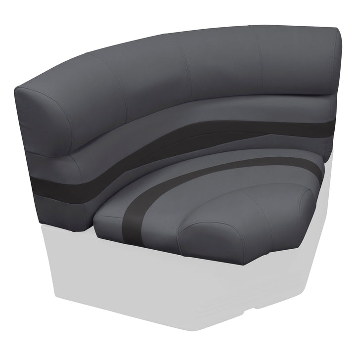 Wise BM11002 Premier Pontoon 32" Bow Radius Corner Cushion Set Premier Cushion Sets Boatseats Slate • Dark Neutral