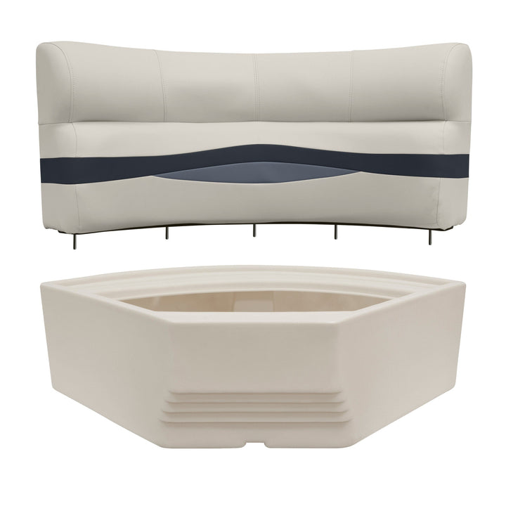 Wise BM11002-2 Premier Pontoon 32" Bow Radius Corner Cushion Set Premier Cushion Sets Wise Pontoon