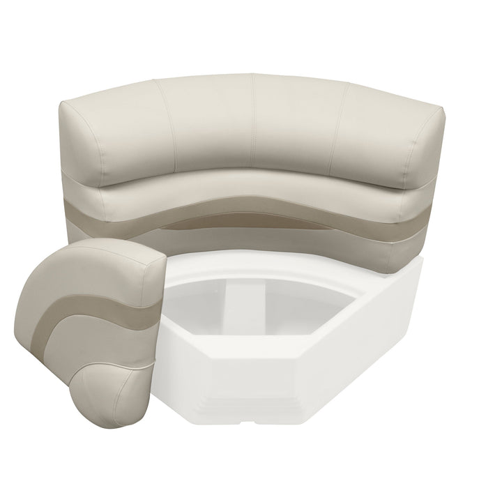 Wise BM11028-2 Premier Pontoon 28" Radius Corner Cushion Set Premier Cushion Sets Wise Pontoon