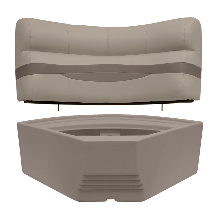 Wise BM11028-2 Premier Pontoon 28" Radius Corner Cushion Set Premier Cushion Sets Wise Pontoon