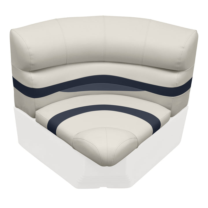 Wise BM11028-2 Premier Pontoon 28" Radius Corner Cushion Set Premier Cushion Sets Wise Pontoon