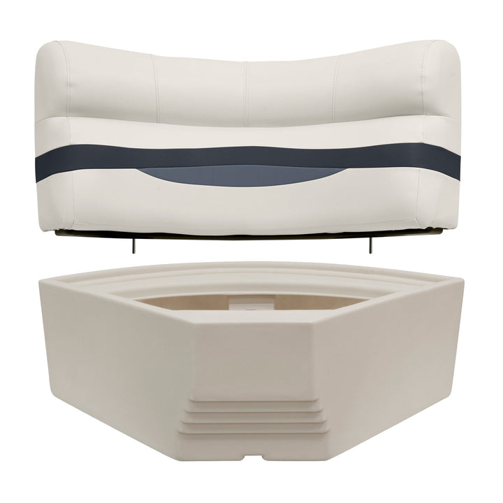 Wise BM11028-2 Premier Pontoon 28" Radius Corner Cushion Set Premier Cushion Sets Wise Pontoon