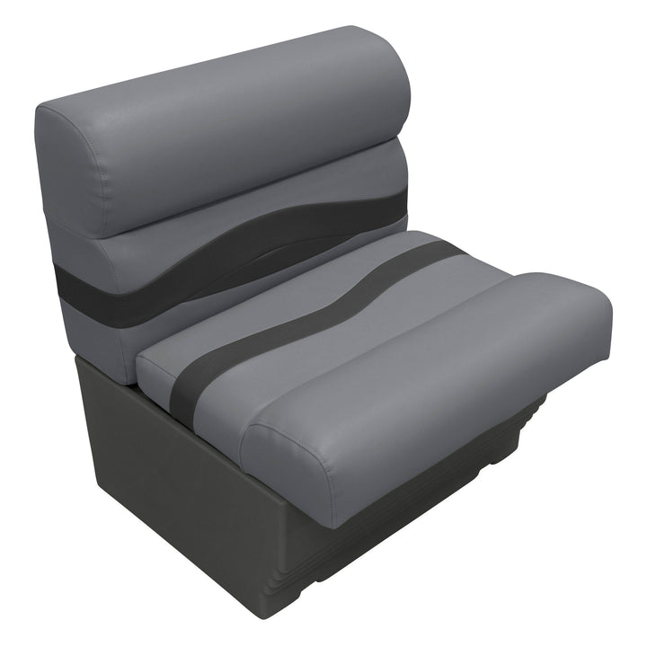 Wise Premier Pontoon 27" Bench - Cushion & Base Set | Dark Mode Dark Mode Boatseats