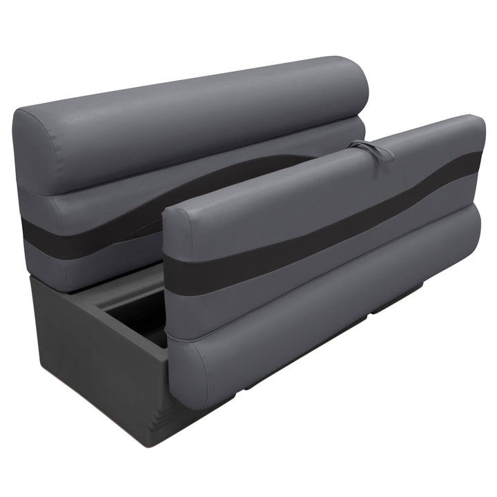 Wise Premier Pontoon 50" Bench - Cushion & Base Set | Dark Mode Dark Mode Boatseats