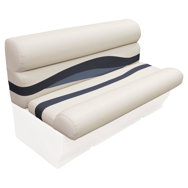 Wise BM1145-2 Premier Pontoon 50" Bench Cushion Set Premier Cushion Sets Wise Pontoon Platinum • Spectra Navy • Cobalt
