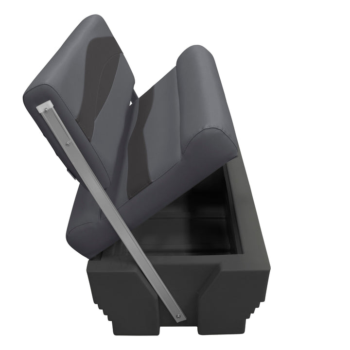 Wise Premier Pontoon Flip Flop Seat - Cushion & Base Set | Dark Mode Premier Pontoon Boatseats
