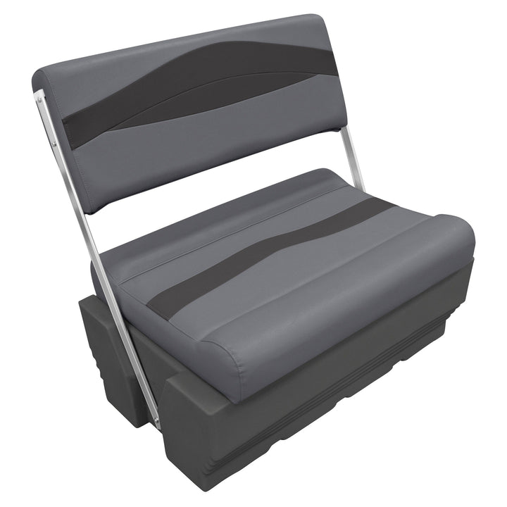 Wise Premier Pontoon Flip Flop Seat - Cushion & Base Set | Dark Mode Dark Mode Boatseats