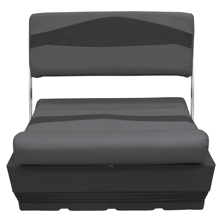 Wise Premier Pontoon Flip Flop Seat - Cushion & Base Set | Dark Mode Premier Pontoon Boatseats