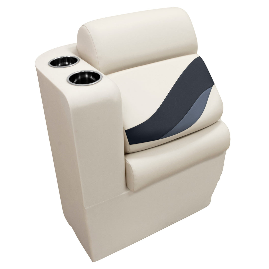 Wise BM13006L Premier Pontoon Lean Back Recliner - Left Premier Pontoon WisePontoon Platinum • Spectra Navy • Cobalt