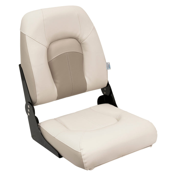 Wise BM1461 Premier Pontoon Fold Down Fishing Seat Premier Pontoon Boatseats Stone • Mocha Java • Khaki