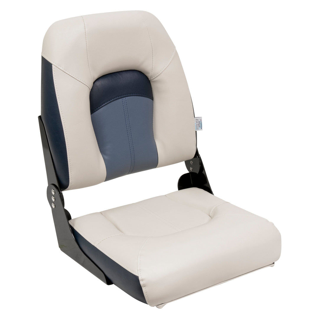 Wise BM1461 Premier Pontoon Fold Down Fishing Seat Premier Pontoon Boatseats Platinum • Spectra Navy • Cobalt
