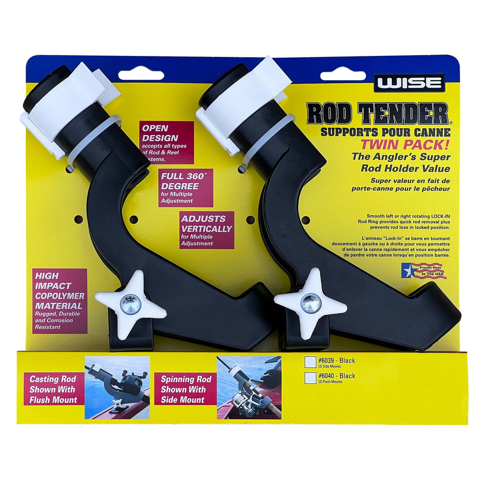 Wise 6040 Wise Rod Tender w/ Flush Mount - Twin Pack Accessories Boatseats