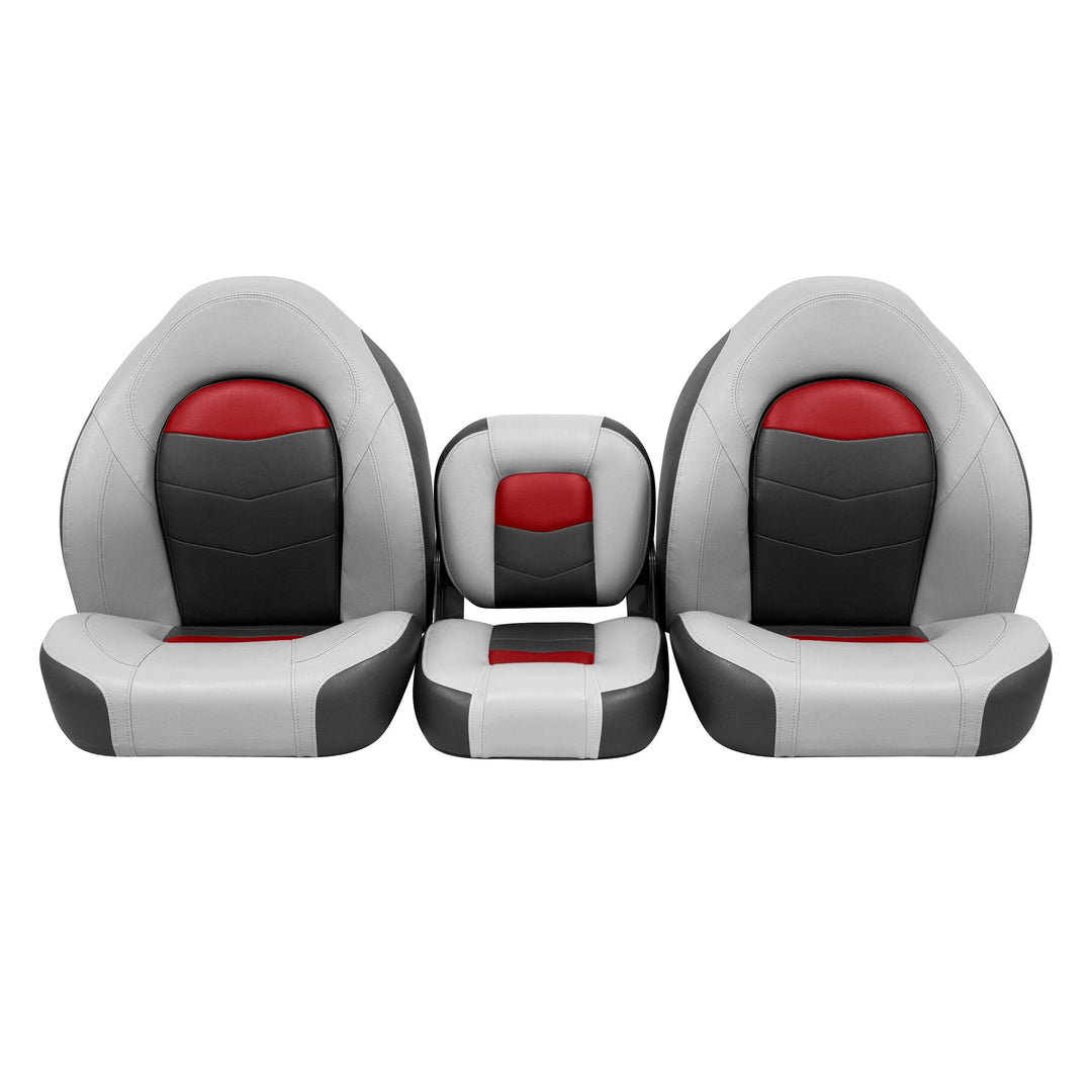Wise 3317 Pro Angler Tour Bass Bucket & 14" Center Seat Set Pro Angler Wise Marine Marble • Regal Red • Charcoal