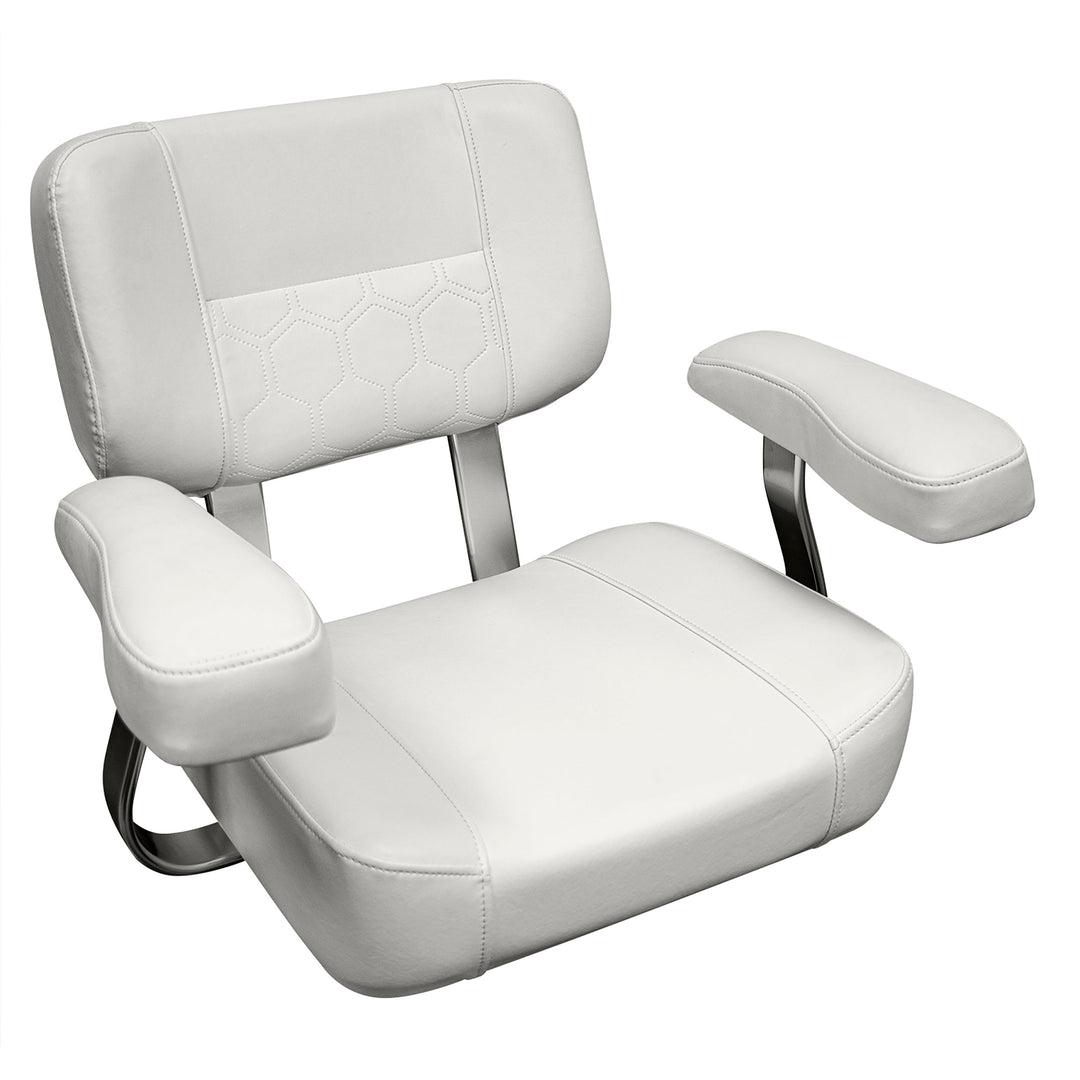 Wise 3321 Traditional Offshore Helm Chair Offshore Seating Wise Marine Brite White