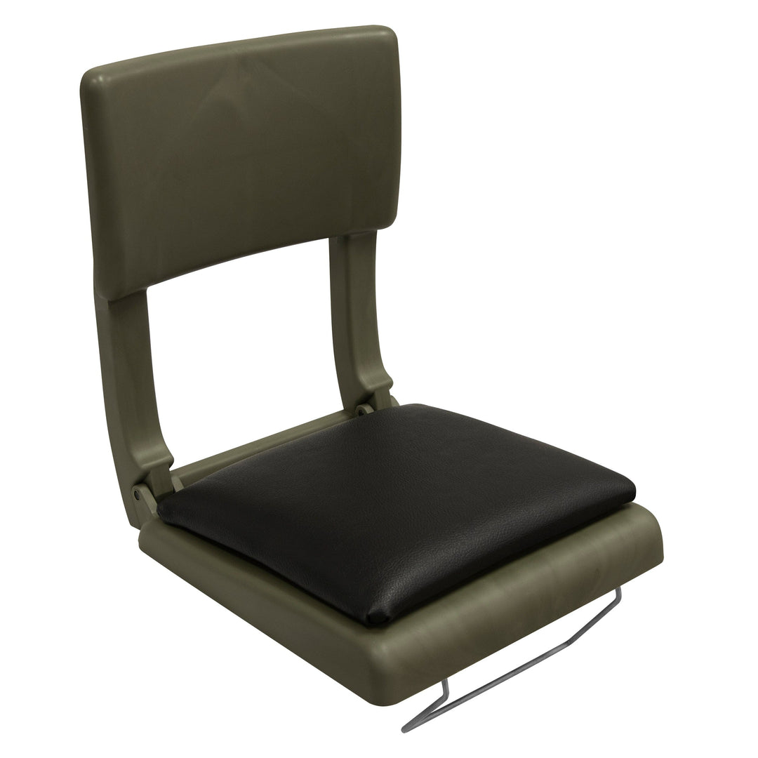 Wise 5410 Padded Fold Down Canoe Seat Molded Seats WiseMarine Green