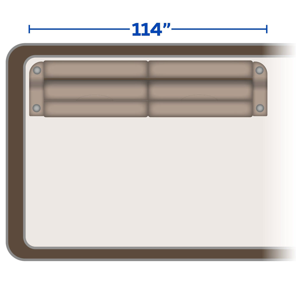 Wise Pontoon Side Rail Couch Set | 114" pontoon WISE MARINE 