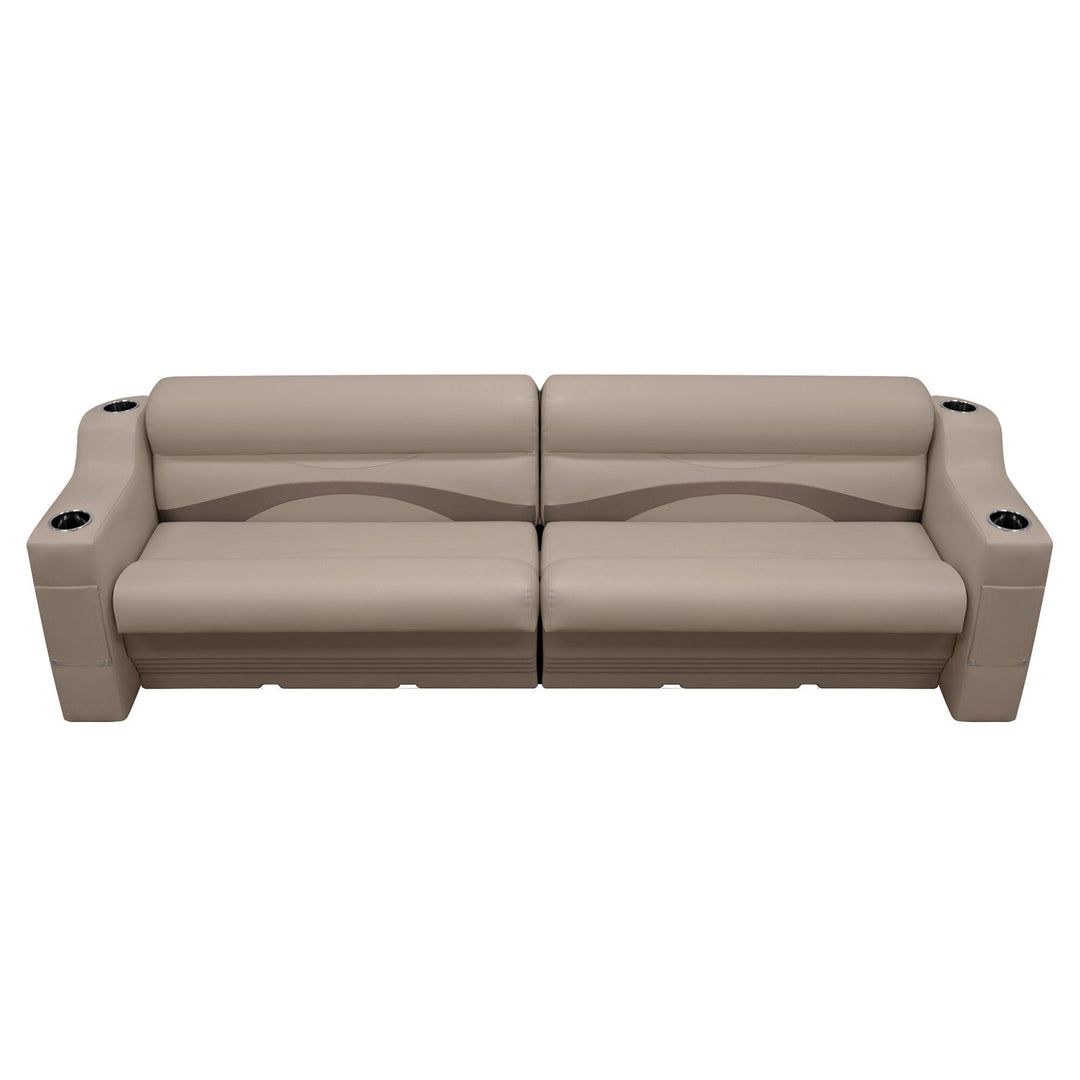 Wise Pontoon Side Rail Couch Set | 114" pontoon WISE MARINE Mocha Java • Mushroom 