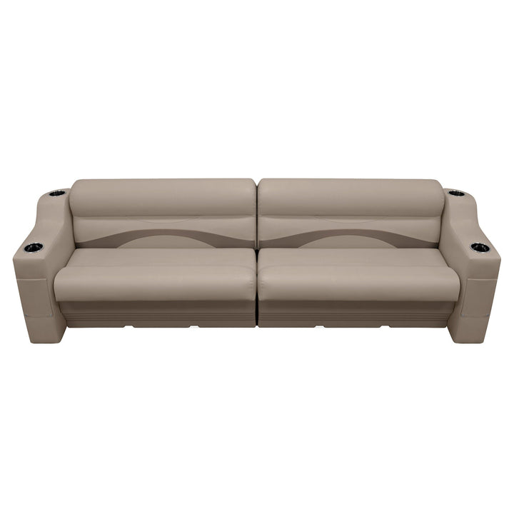 Wise Pontoon Side Rail Couch Set | 114" pontoon WISE MARINE Mocha Java • Mushroom 