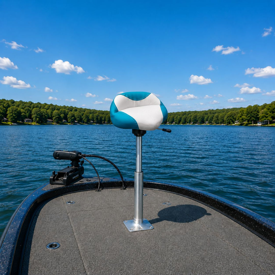 Wise 1466 Casting Seat + 8WD2002 Air Powered Adjustable Kingpin Pedestal Bundle Bundle Boatseats 
