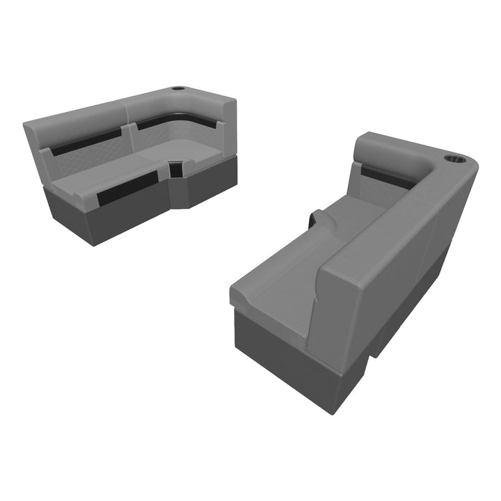 Wise DLX Series Pontoon - 28" Bench & Corner Package Boatseats Marble • Reef Stone 