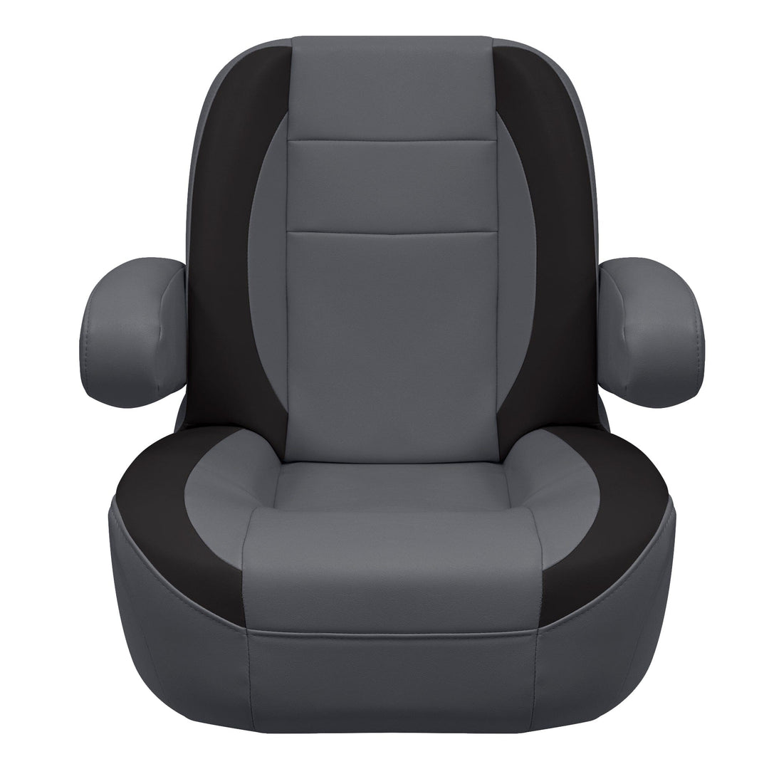 Wise 3127 Mid Back Pontoon Helm | Dark Mode Bucket Seats Boatseats 