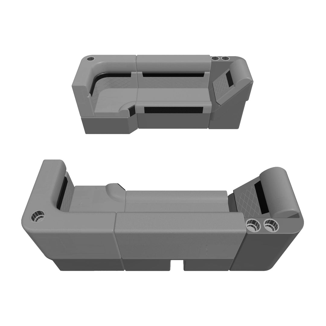 Wise DLX Series Pontoon - 37" Bench w/ Corner & Lean Back Package Boatseats 