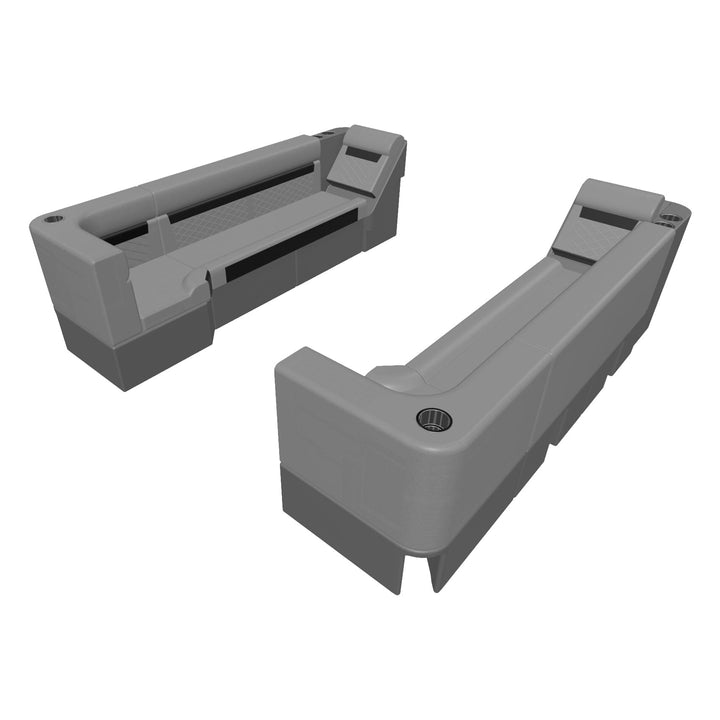 Wise DLX Series Pontoon - 55" Bench w/ Corner & Lean Back Package Boatseats Marble • Reef Stone 