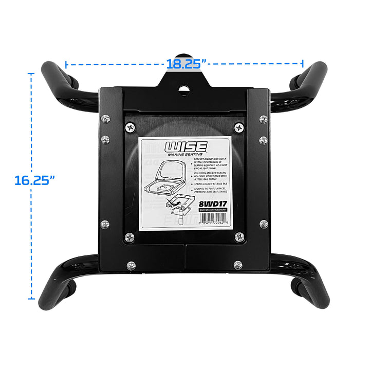 Wise 8WD1174 Fixed Single Seat Stand w/ Quick Release Bracket Hardware Boatseats 