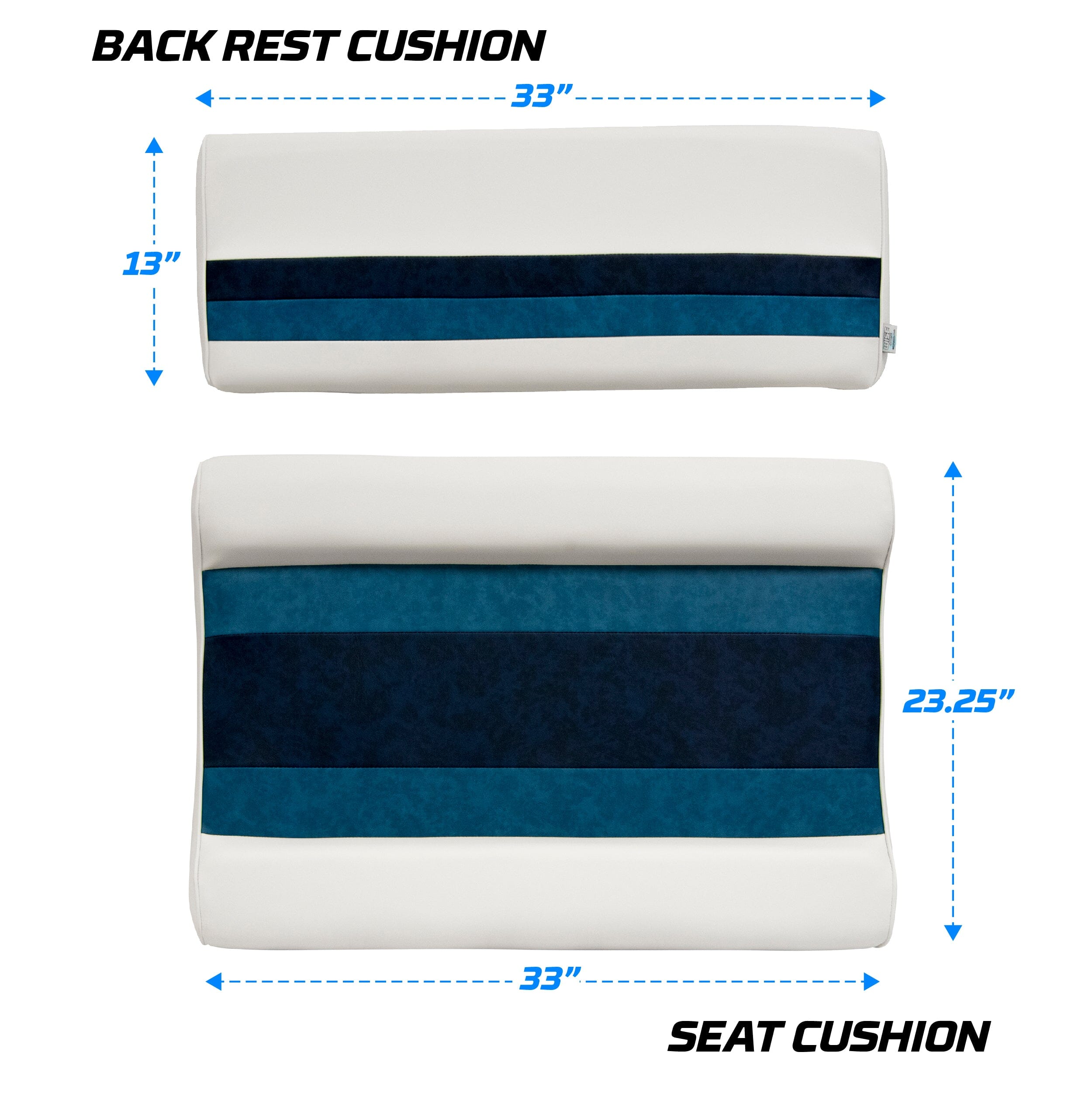 Wise 8WD125FF Deluxe Series Pontoon Flip Flop Seat Cushion