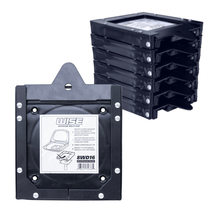 Wise 8WD16 Quick Disconnect Bracket for 7" Boat Seat Swivel - Case Pk 6