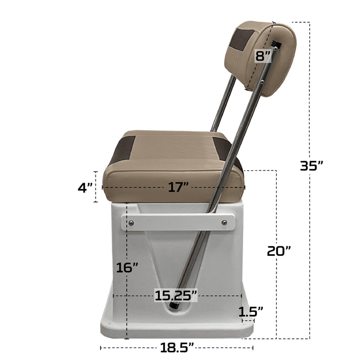 Wise 8WD437 Premium Swingback 62 Qt Cooler Seat Offshore Seating Boatseats 
