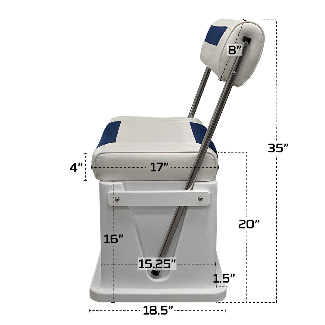 Wise 8WD437 Premium Swingback 62 Qt Cooler Seat Offshore Seating Boatseats 
