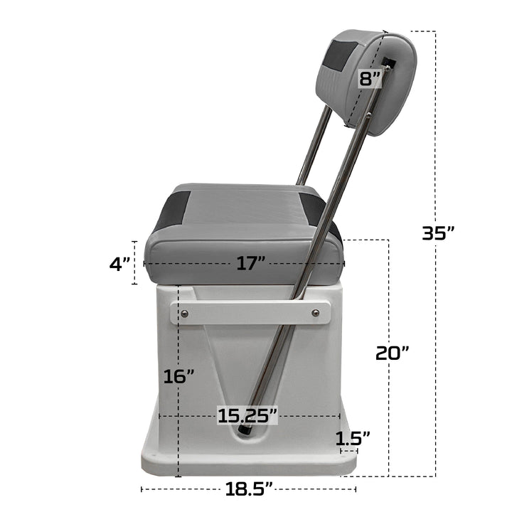 Wise 8WD437 Premium Swingback 62 Qt Cooler Seat Offshore Seating Boatseats 