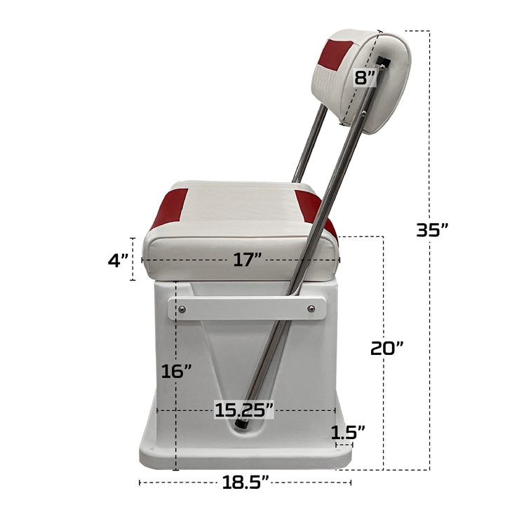 Wise 8WD437 Premium Swingback 62 Qt Cooler Seat Offshore Seating Boatseats 