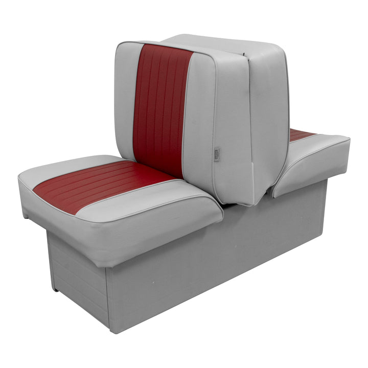 Wise 8WD707P-1 Deluxe Series Back to Back Lounge Seat | Two Tone Colors Jump / Lounge Boatseats Grey • Red 