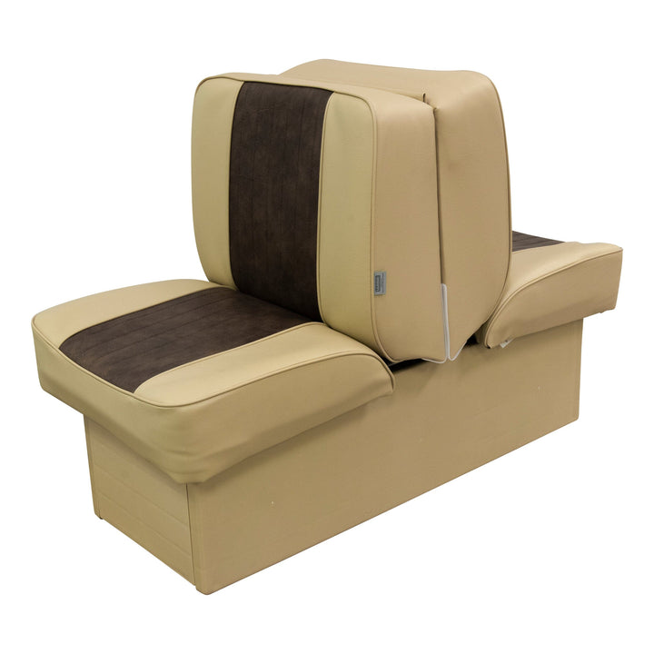 Wise 8WD707P-1 Deluxe Series Back to Back Lounge Seat | Two Tone Colors Jump / Lounge Boatseats Sand • Brown 