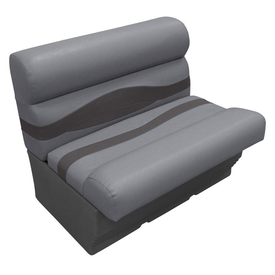Wise Premier Pontoon 36" Bench - Cushion & Base Set | Dark Mode Dark Mode Boatseats 