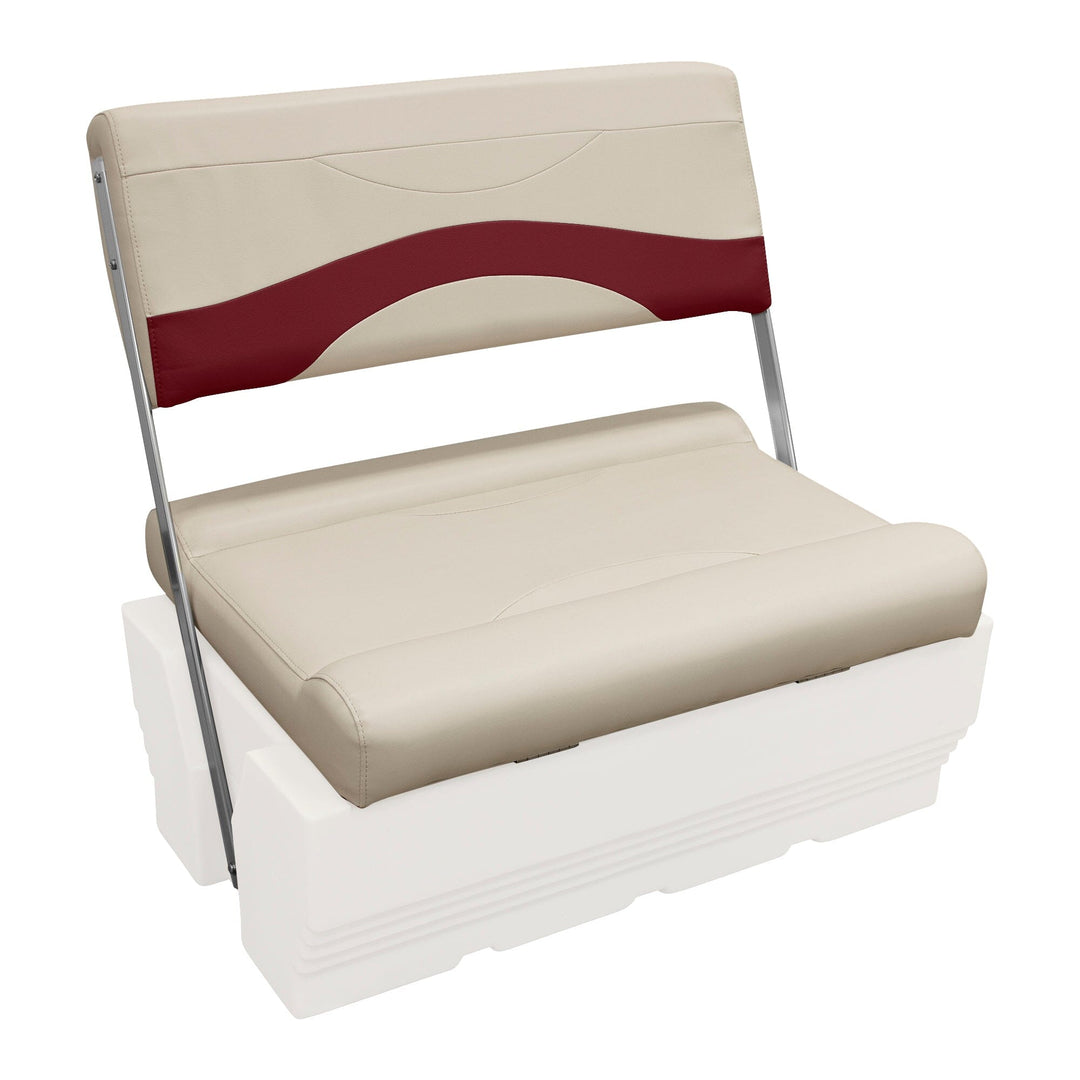 Wise Pontoon - Flip Flop Cushion Set 1200 Pontoon Wise Pontoon Platinum • Dark Red 