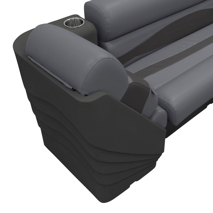 Wise BM13006R Premier Pontoon Lean Back Chaise - Right | Dark Mode Premier Pontoon Boatseats 